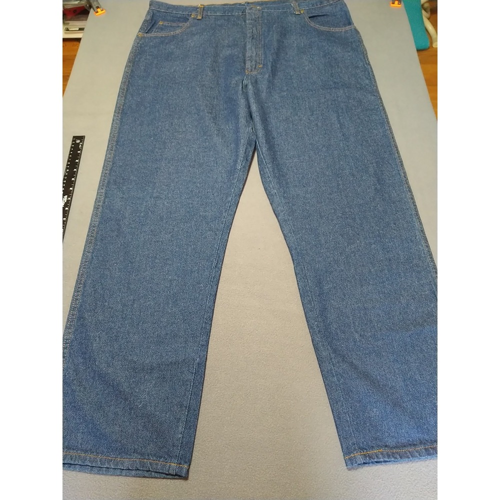 Red Kap Blue Jeans Men 44x32 Denim Work Construction Outdoor Classic Cotton - Picture 2 of 10